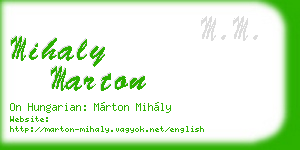 mihaly marton business card